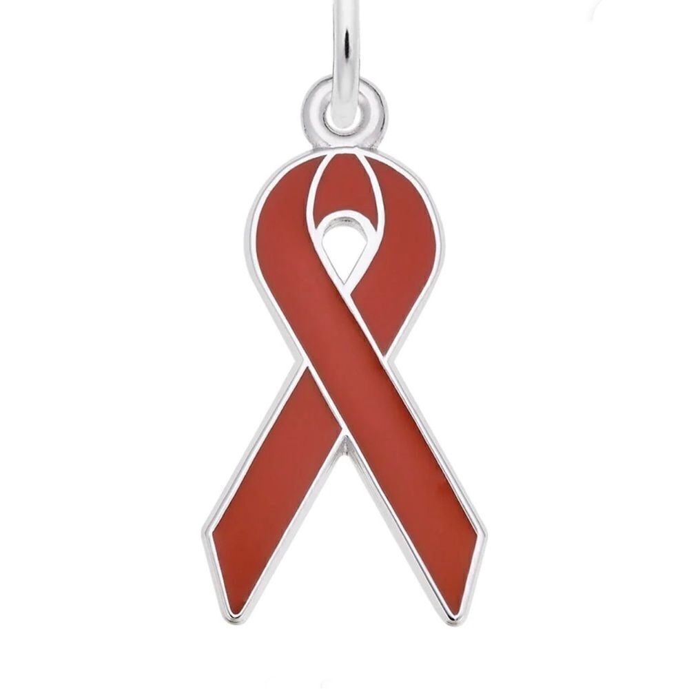 2/$9 Red Awareness Ribbon Charm